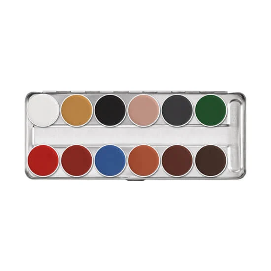 Kryolan Professional Make-Up Aquacolor Palette 12 Colors