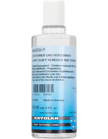 Kryolan Professional Make-Up Spirit Gum Mastix P Remover and Thinner 100 ml (2041)