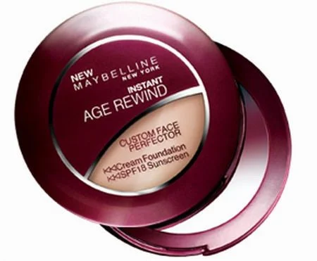 Maybelline Instant Age Rewind Custom Face Perfector Cream Compact Foundation, SPF 18