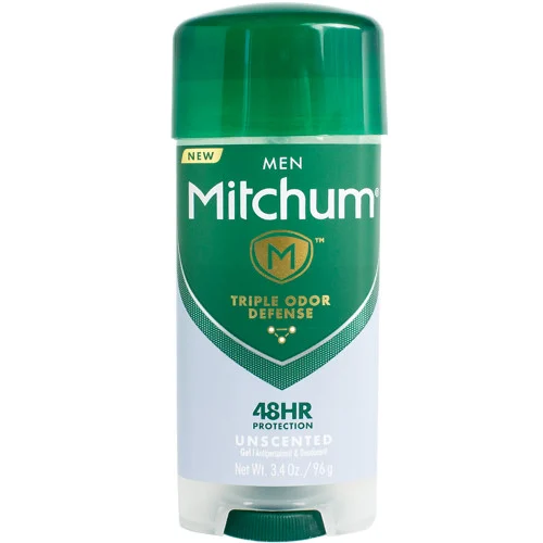 Mitchum Men Triple Odor Defense Gel Antiperspirant & Deodorant, Unscented 3.4 oz
