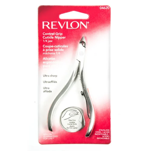 Revlon Control Grip Cuticle Nipper, 1/4 Jaw