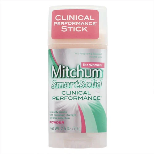 Mitchum Smart Solid Clinical Performance Deodorant for Women, Powder
