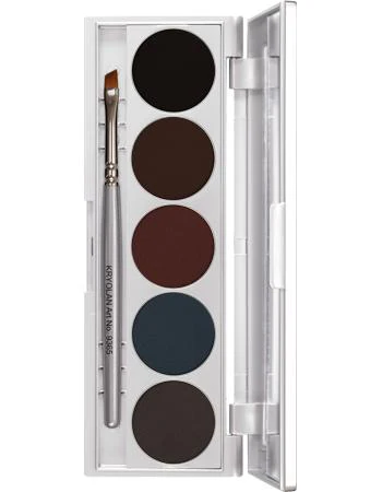 Kryolan Professional Make-Up Cake Eyeliner Palette 5 Color Standard 1