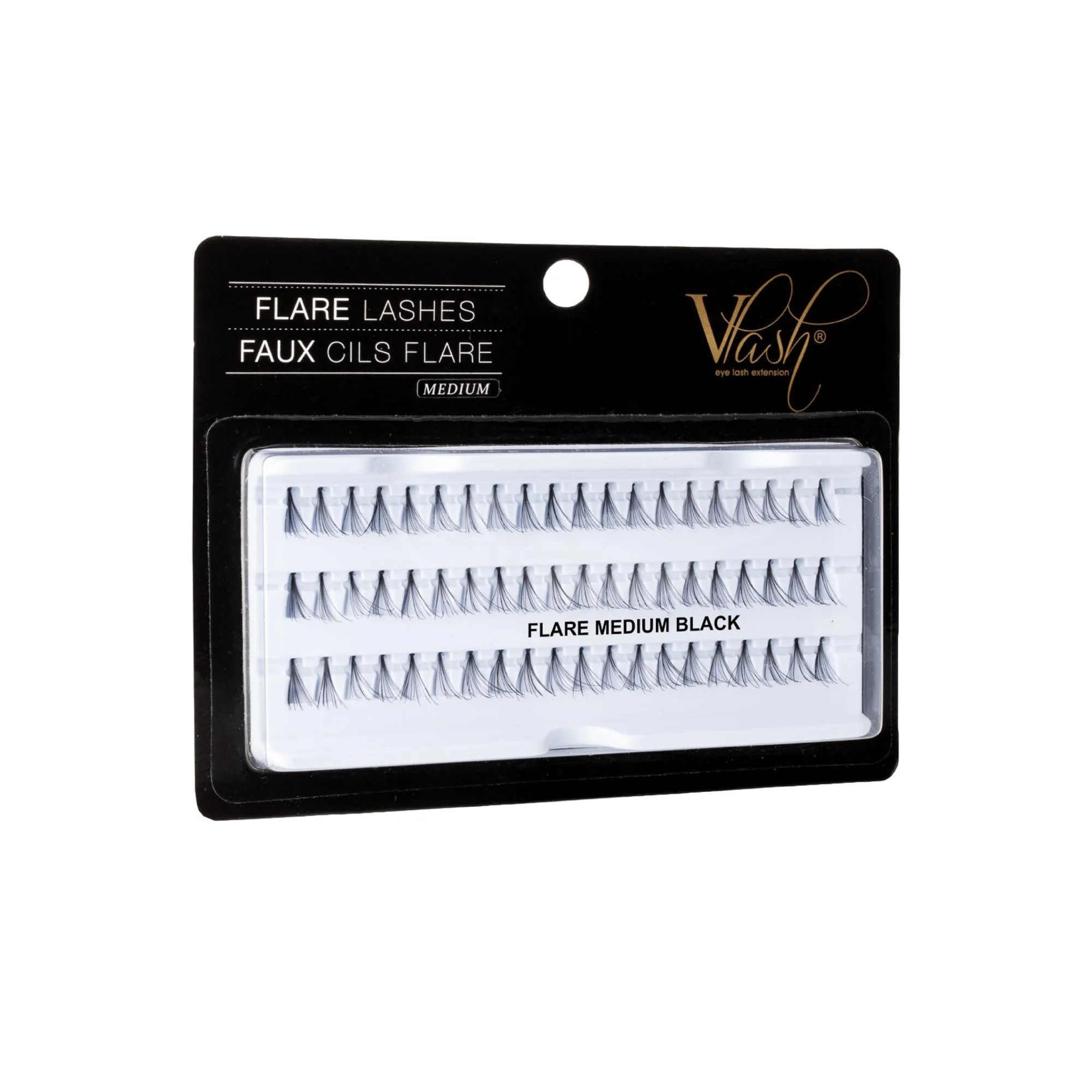 Vlash Flare Lashes, Medium, 60 Pcs per Tray