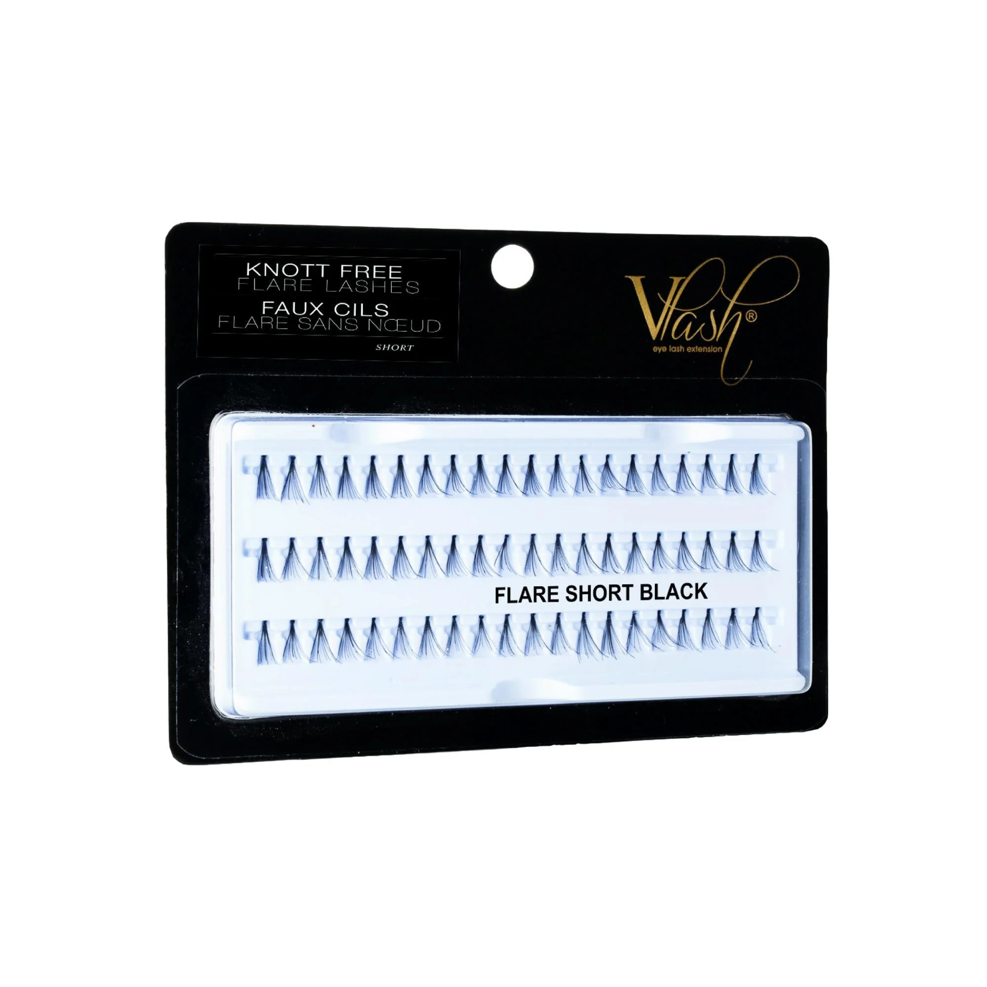 Vlash Knot Free Flare Lashes, Short - 60 ct. 1 Tray