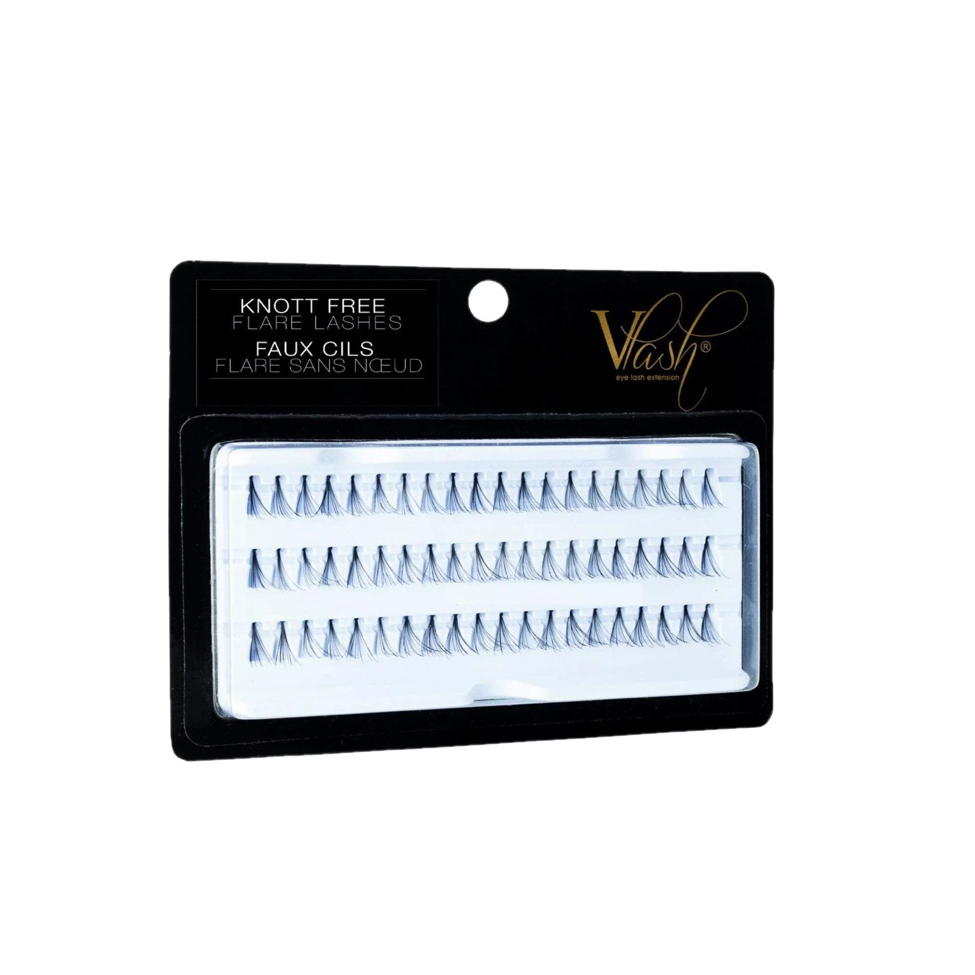 Vlash Knot Free Flare Lashes, X-Short - 60 ct. 1 Tray