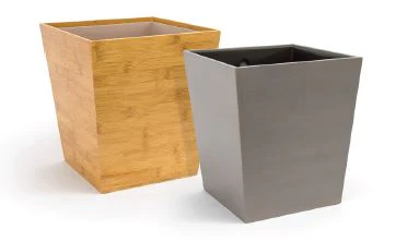FOH Bamboo Flare Waste Basket, 14 qt, 4 ct