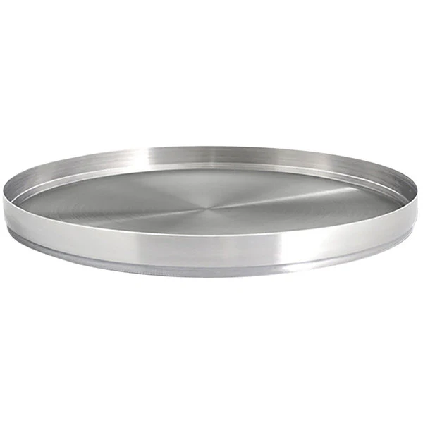 FOH Soho Round Stainless Steel Plate, Silver, 11", 6 ct