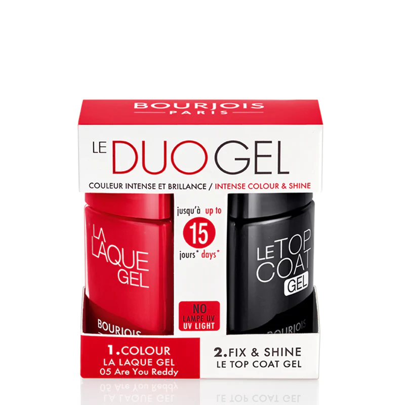 Bourjois Le Duo Gel Set Nail Polish 05 Are You Reddy Top Coat – Beauty Outlet