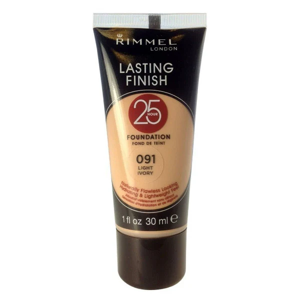 Rimmel Lasting Finish 25H Foundation Light Ivory 091 (Tube) – Beauty Outlet