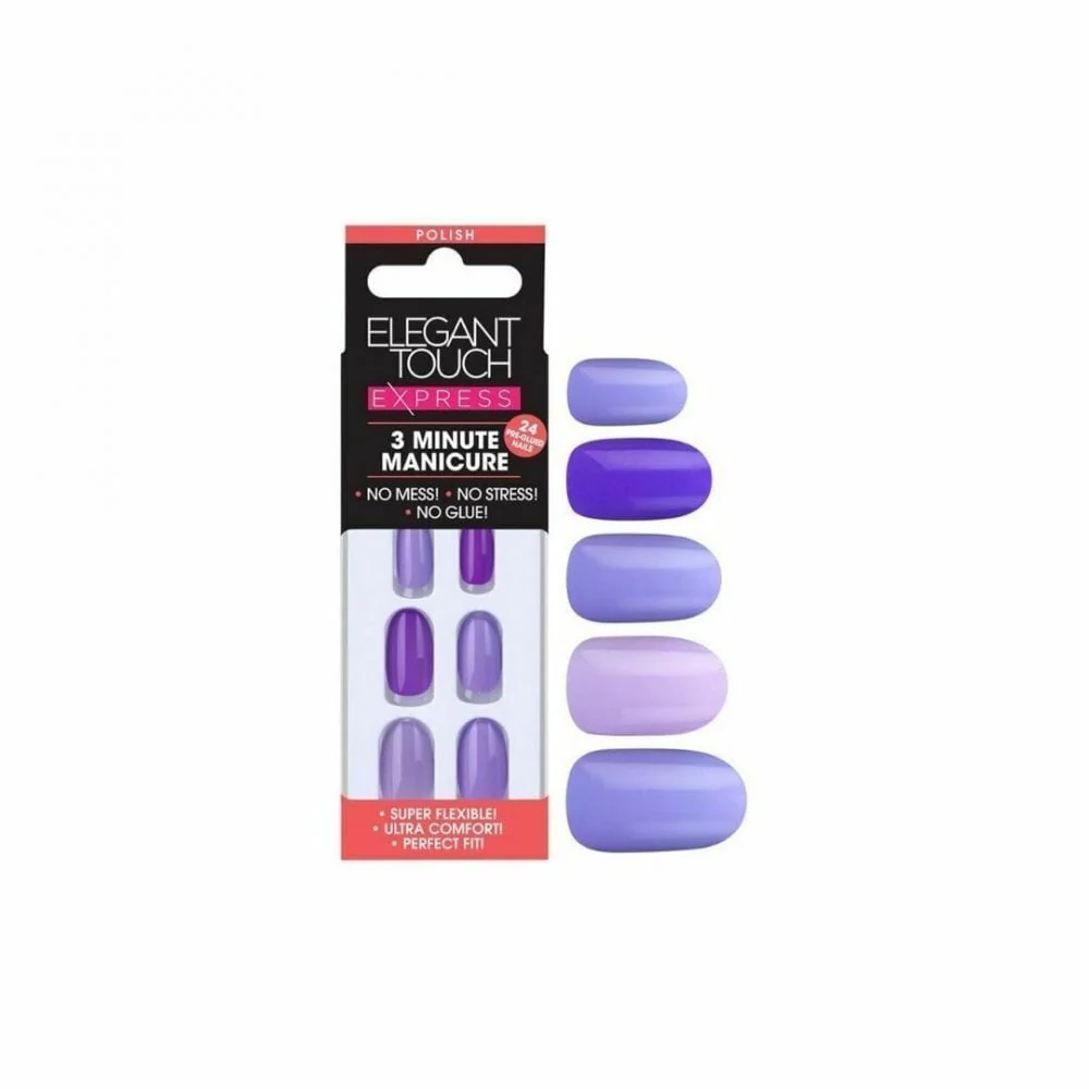 Elegant Touch Express 3 Min Manicure Trend Plum Ombre False Nails – Beauty Outlet