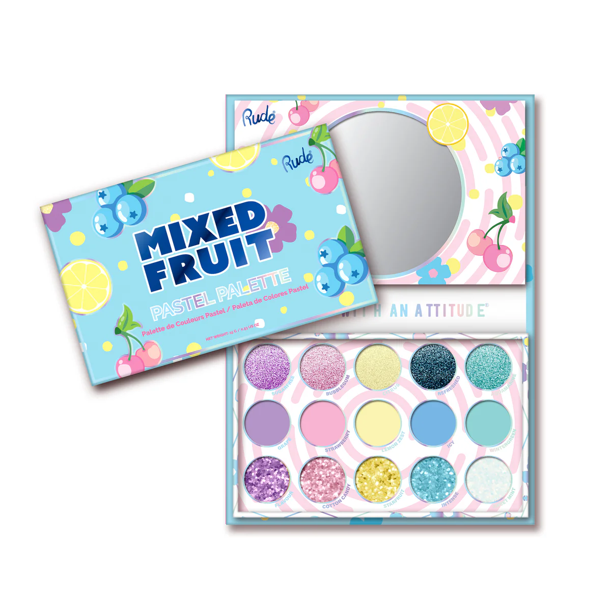 RUDE Mixed Fruit Palette - Pastel