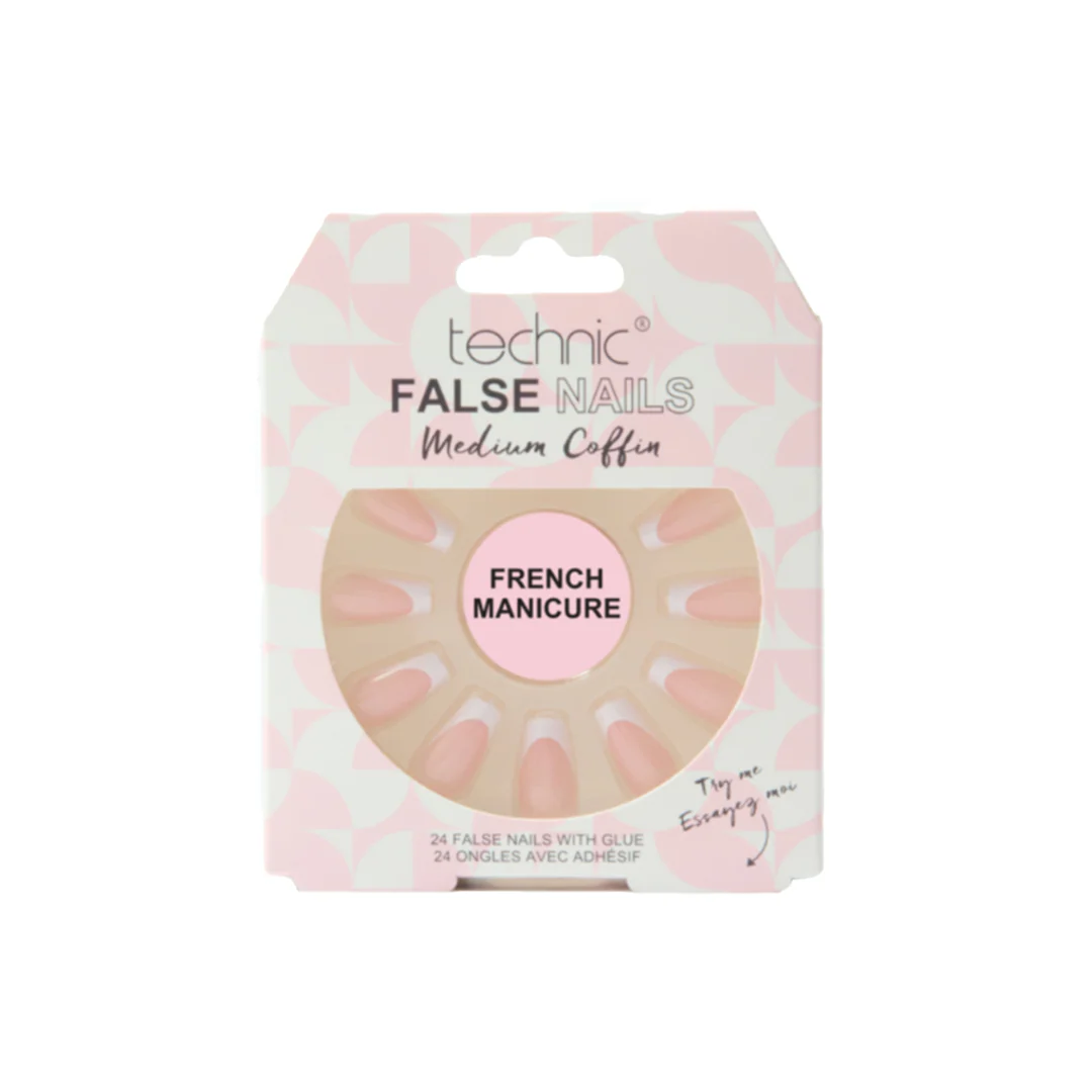 Technic Medium Coffin False Nails French – Beauty Outlet