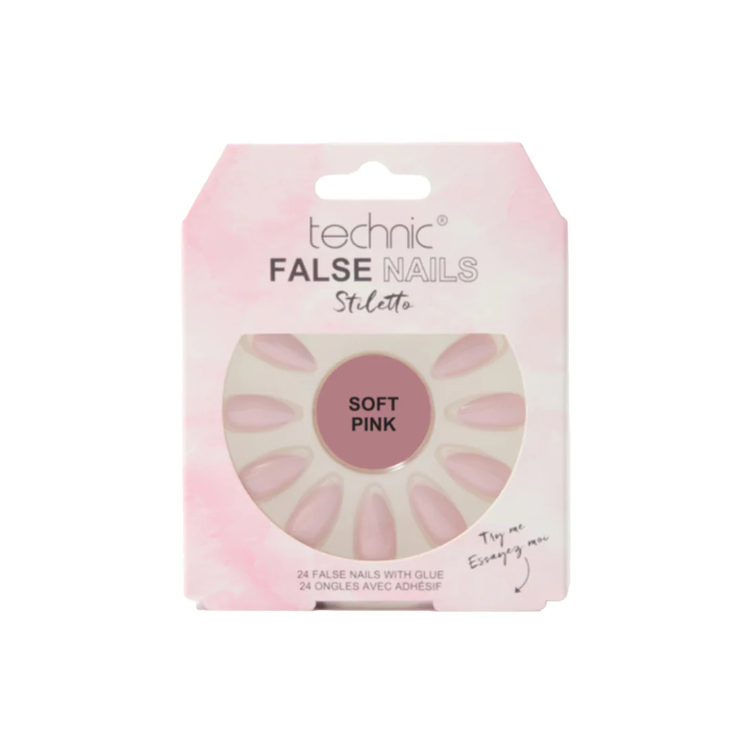 Technic Stiletto False Nails Soft Pink – Beauty Outlet