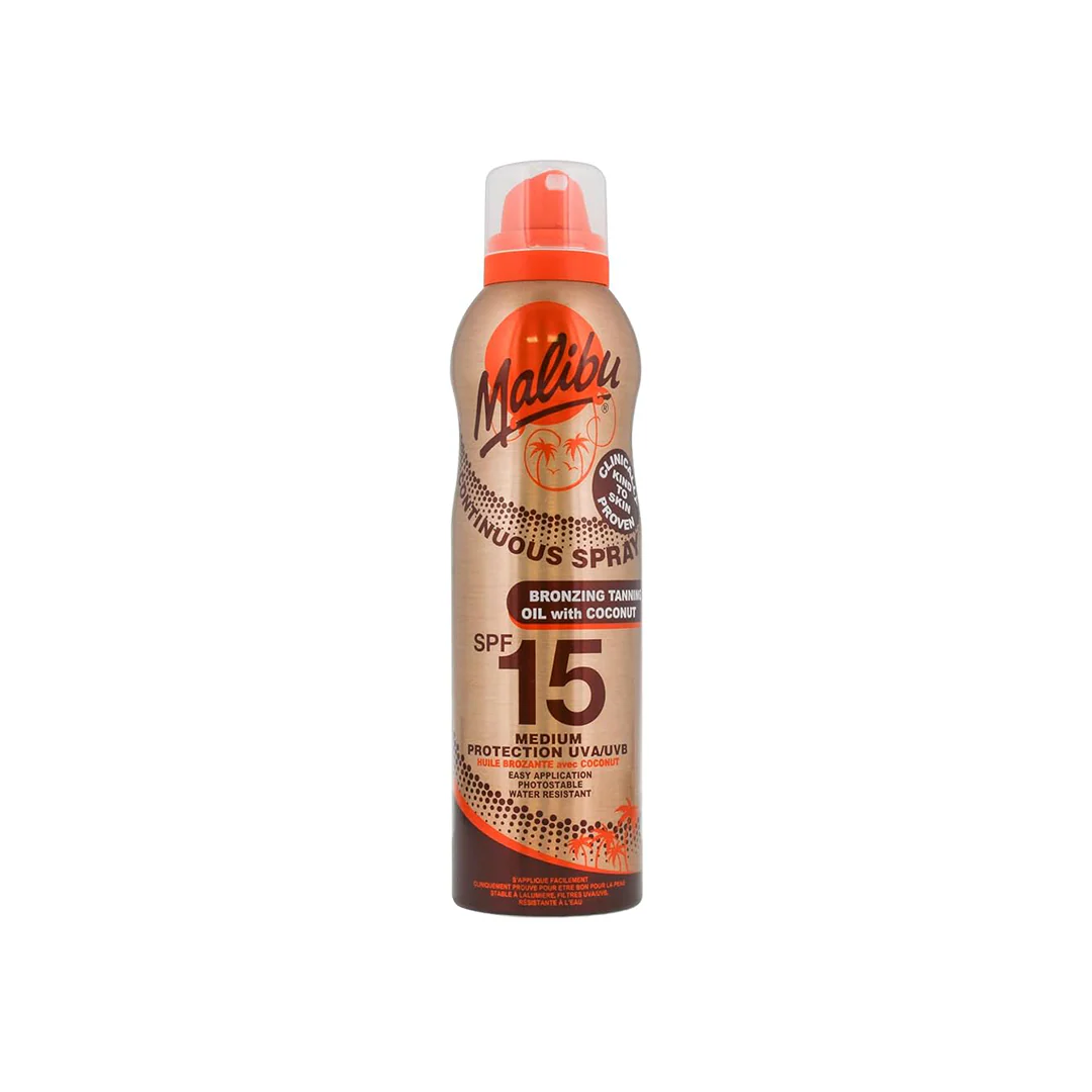 Malibu Sun Lotion Continuous Spray Tanning Oil SPF – Beauty Outlet