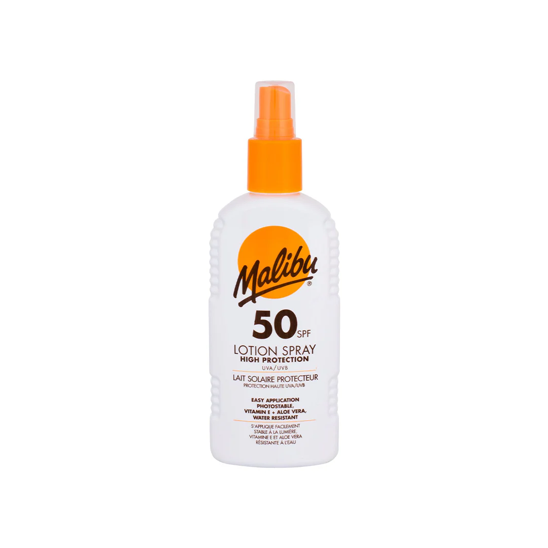 Malibu Sun Lotion Spray SPF 50 200ml – Beauty Outlet