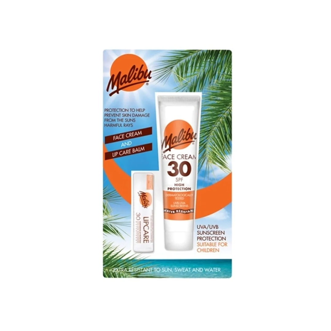 Malibu Face Cream SPF 30 40ml & Lip Balm SPF 30 – Beauty Outlet