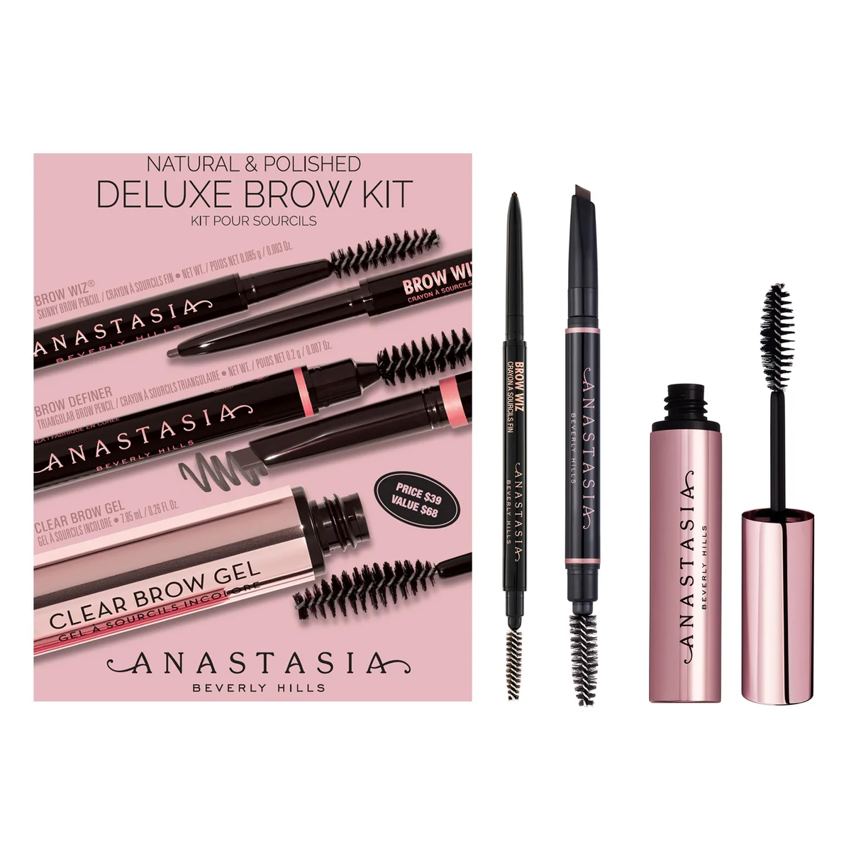 Anastasia Beverly Hills Natural & Polished Deluxe Brow Kit Soft Brown