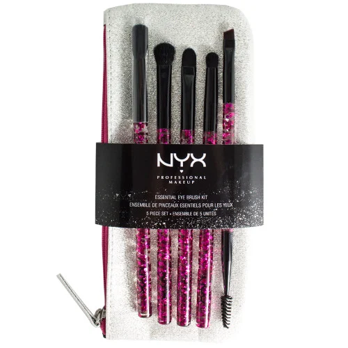 NYX Essential Eye Brush Kit 5-Piece with Bag