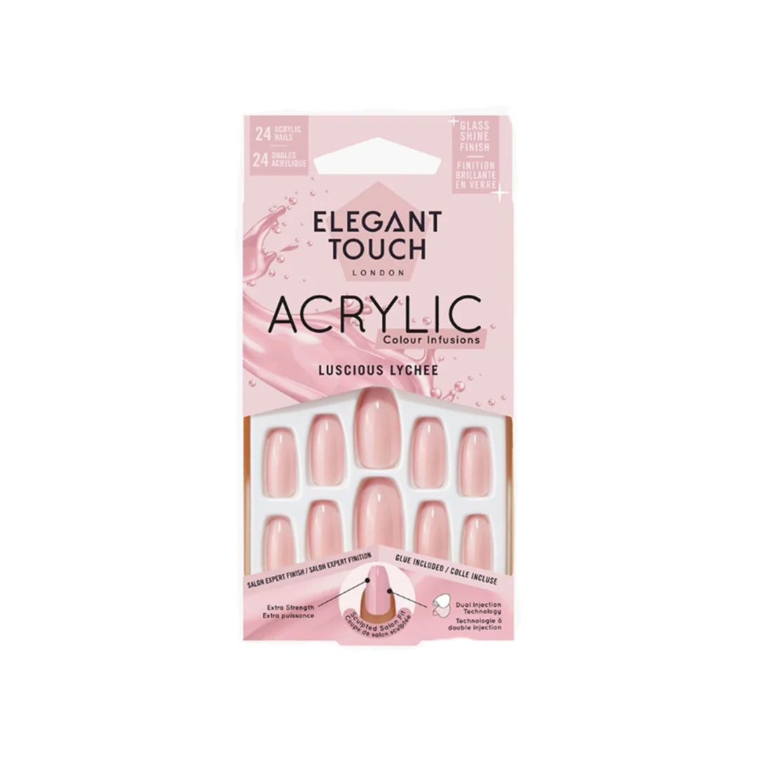 Elegant Touch Acrylic False Nails Luscious Lychee – Beauty Outlet