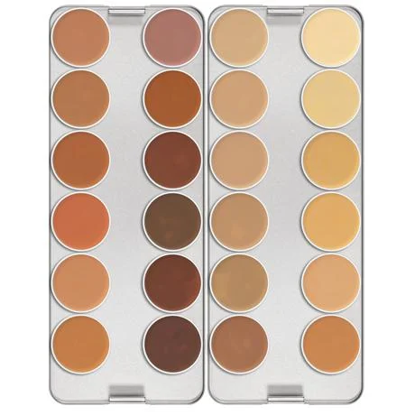 Kryolan Professional Make-Up Dermacolor Camouflage Creme Palette 24 Colors