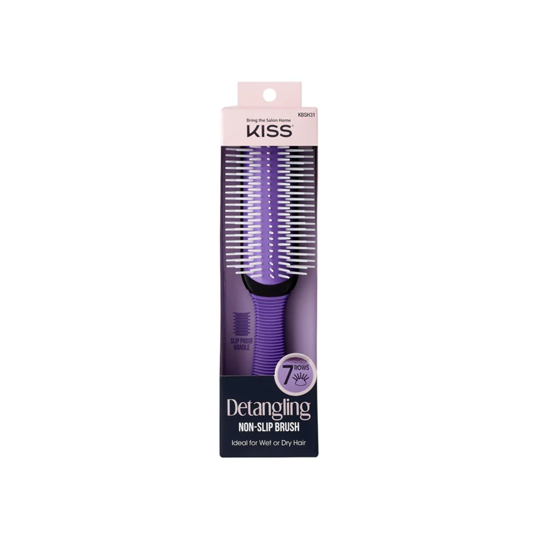 Kiss Detangling Hair Brush Purple – Beauty Outlet