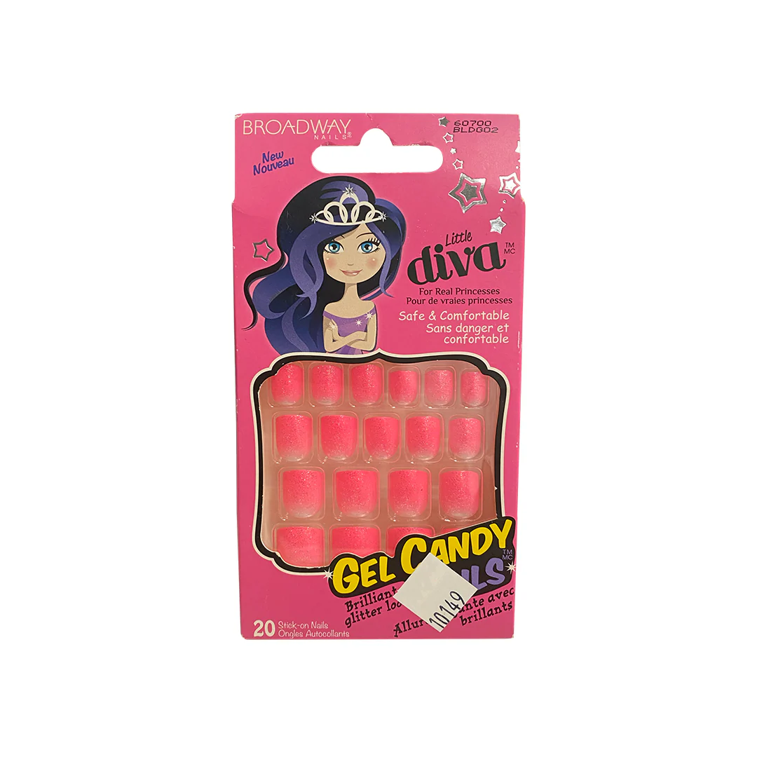 Broadway Little Diva 20 Nails 60700 Pink & Silver Glitter – Beauty Outlet