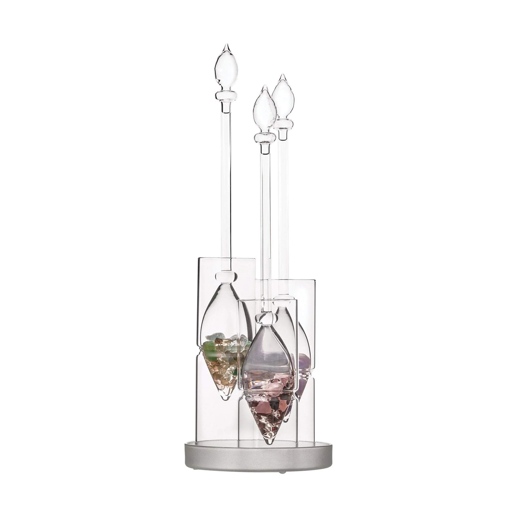 VitaJuwel Glass Display for 3 Gemstone Vials