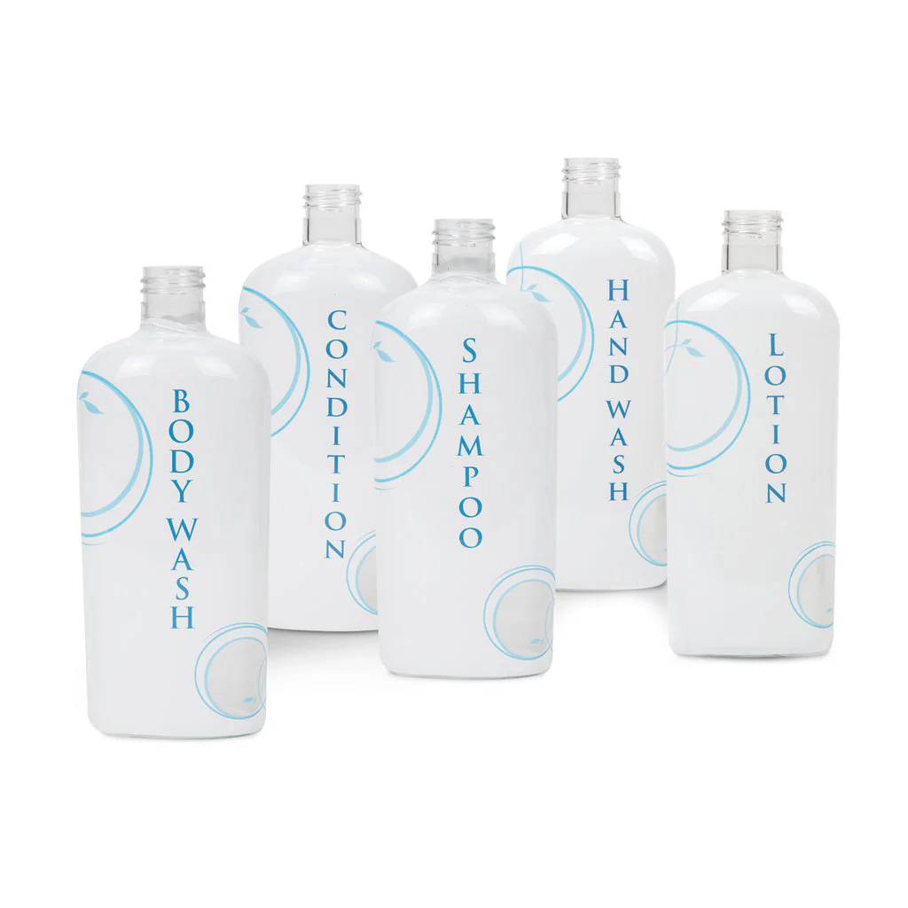 Aquamenities Bottle Replacements, White Bottles