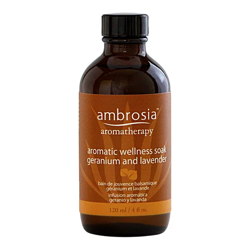 Ambrosia Aromatherapy Aromatic Wellness Soak Geranium Lavender 120 ml / 4 fl oz 