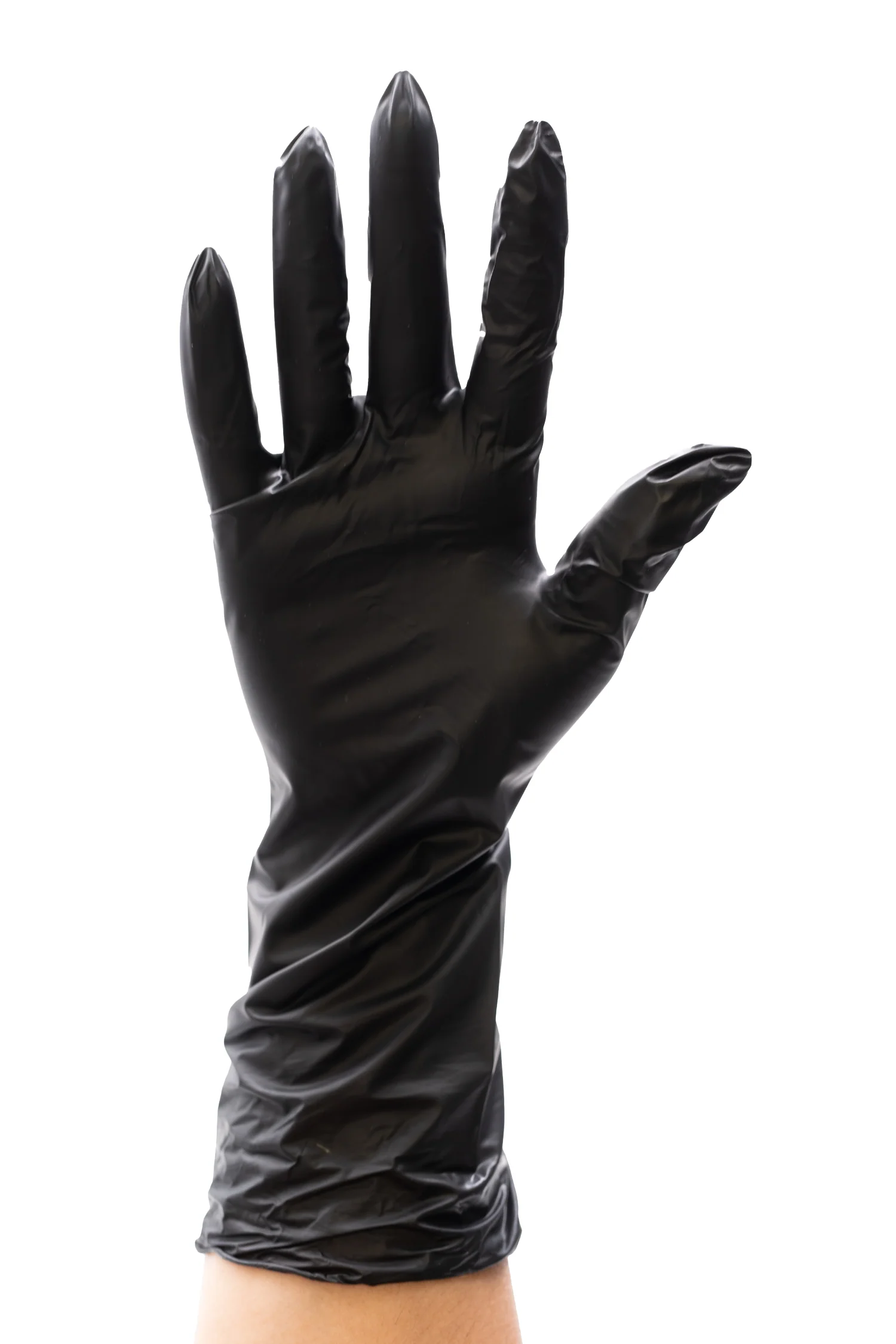 Colotrak Extended Cuff Black Vinyl Gloves, 100 ct