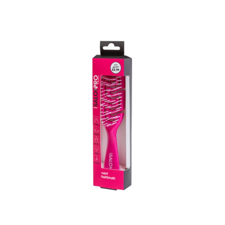 Beauty SalonPro Boxed Vent Brush Pink BEAU408 – Beauty Outlet