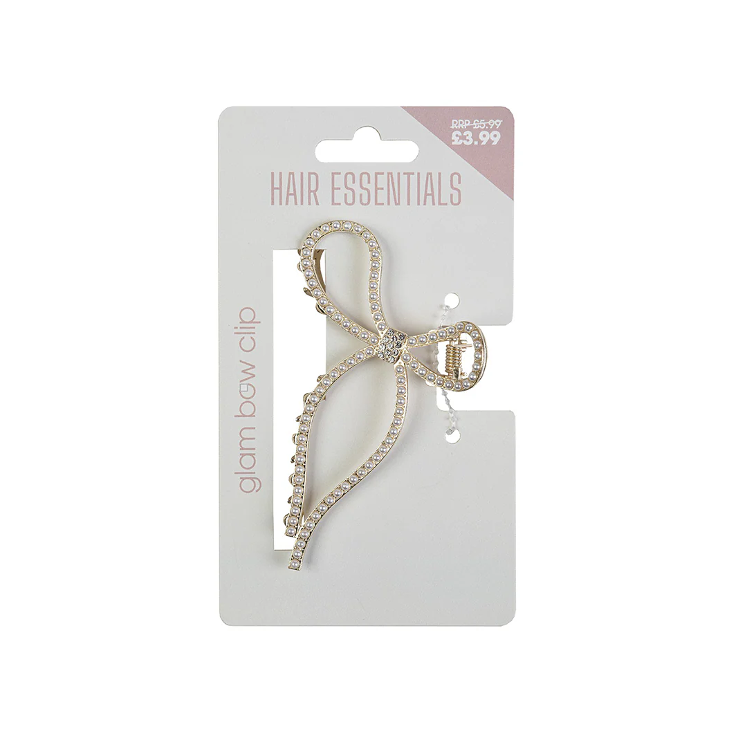 Beauty Outlet Bow Claw Clip Pearl BEAU579