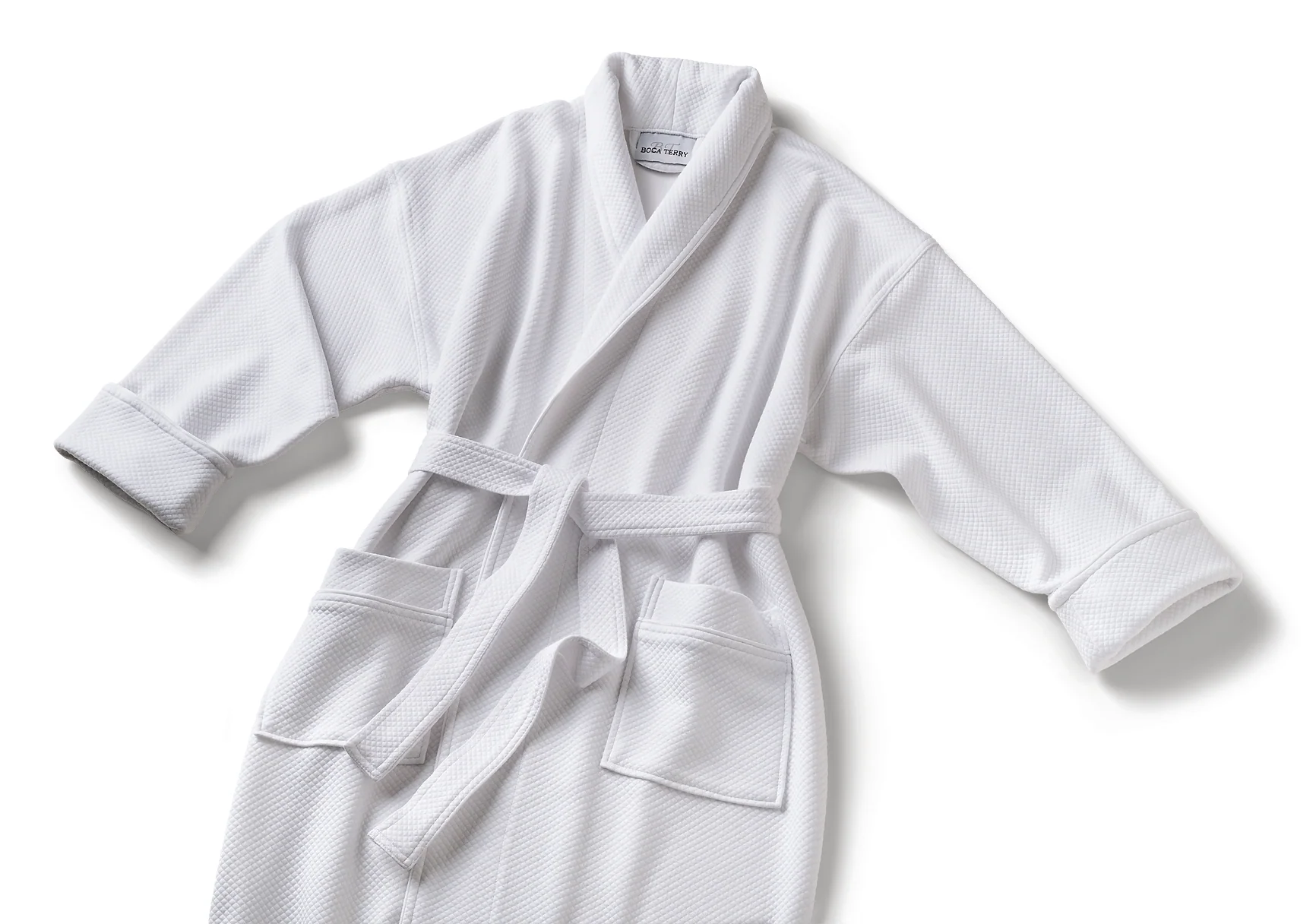 Boca Terry Knit Diamond Shawl Collar Robe