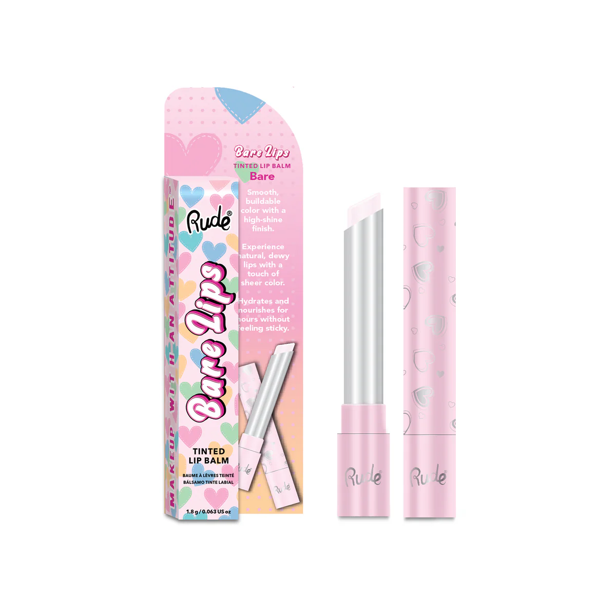 RUDE Bare Lips Tinted Lip Balm