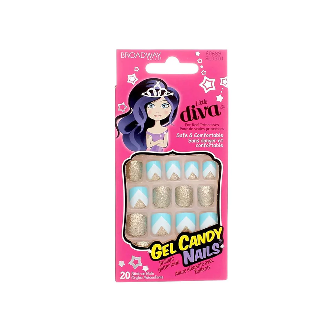 Broadway Little Diva 20 Nails Gold Glitter 60689 – Beauty Outlet