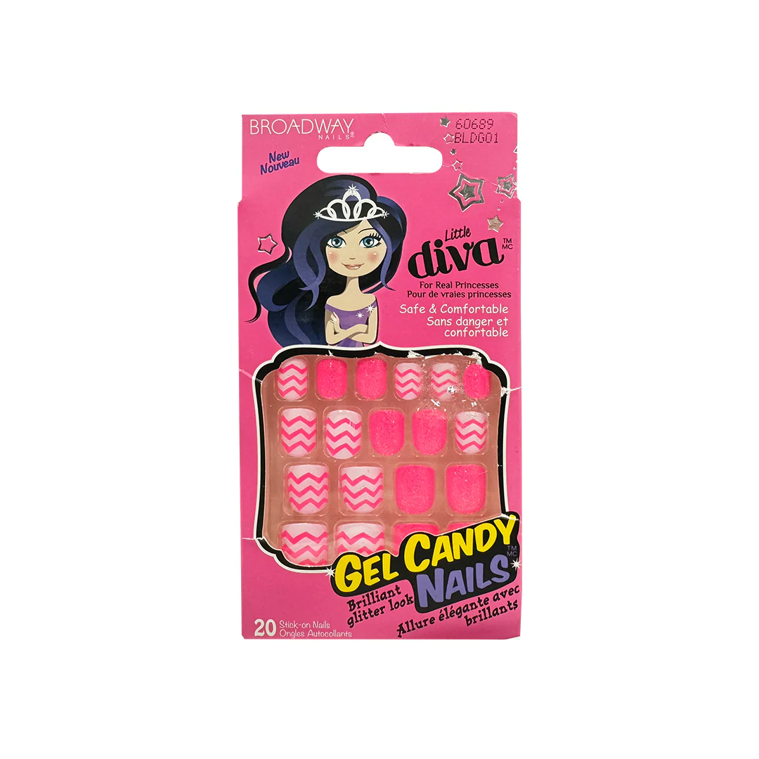 Broadway Little Diva Nails 60689 Pink Zig Zag – Beauty Outlet