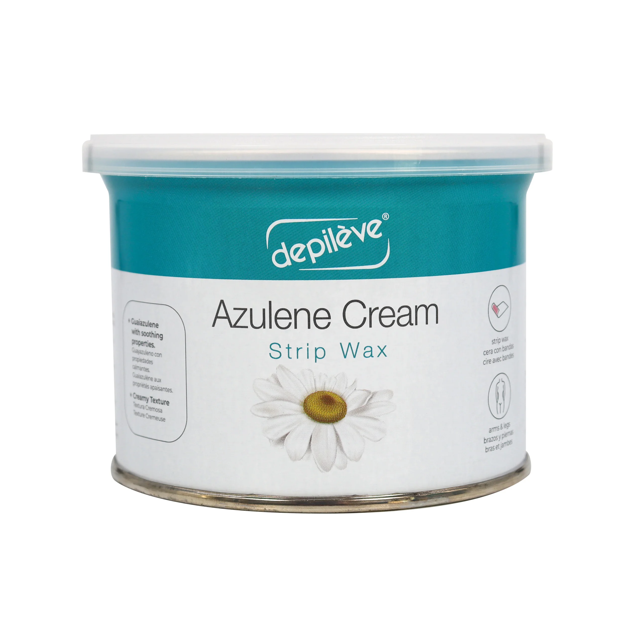 Depileve Soft Wax, Azulene Cream Rosin, 14 oz