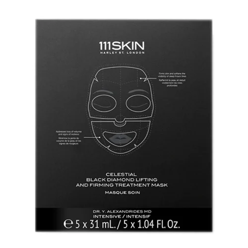 111SKIN Celestial Black Diamond Lifting and Firming Mask Box 5 x 31 ml / 1.04 fl oz