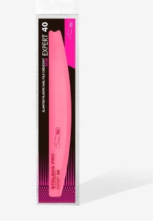 Crescent beveled plastic base for nail file EXPERT 40