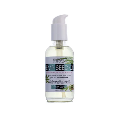 Advanced Clinicals Hemp Seed Instant Hydration Body Oil 3.8 oz