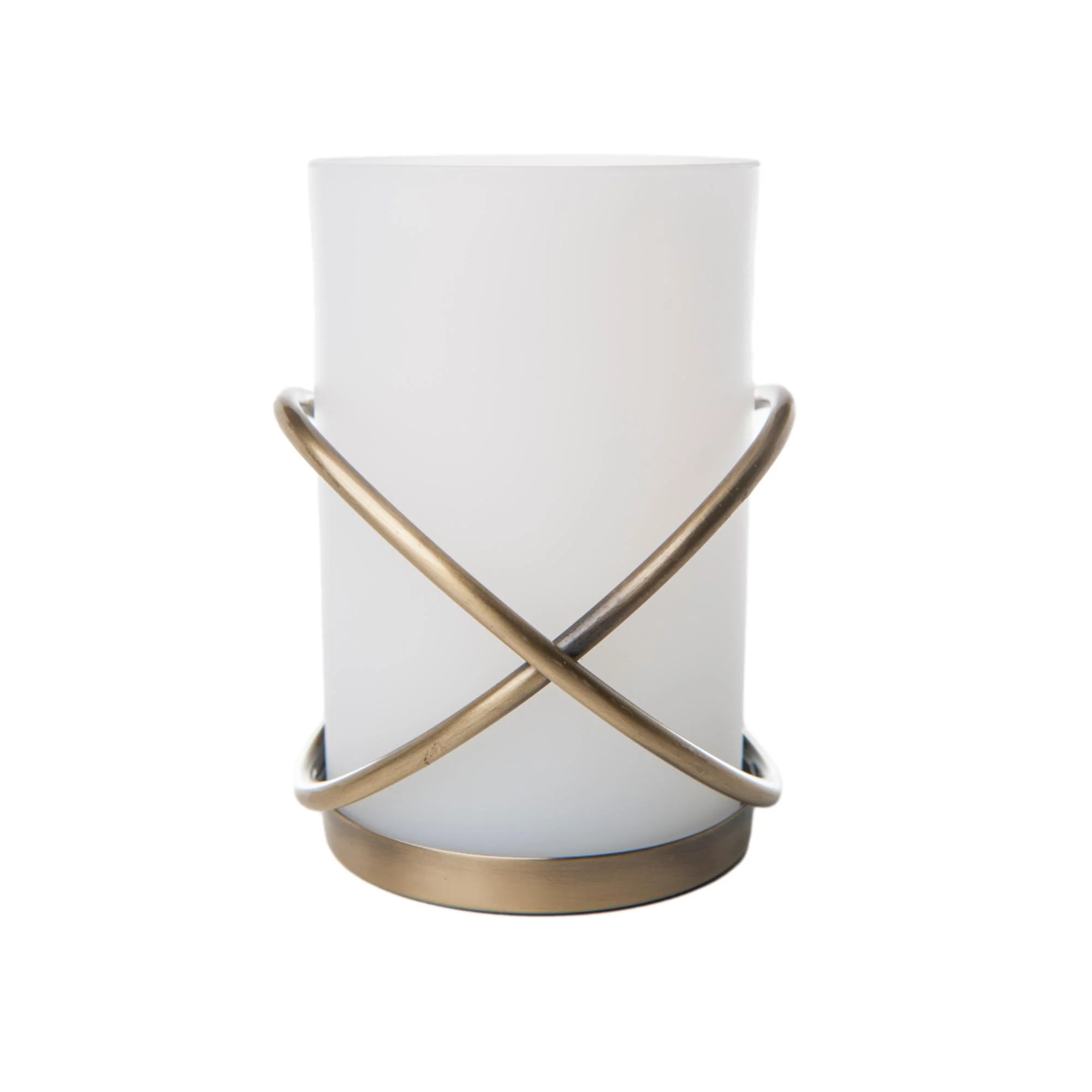 Double Loop Ring Candle Holders, Frosted Acrylic, 6 ct