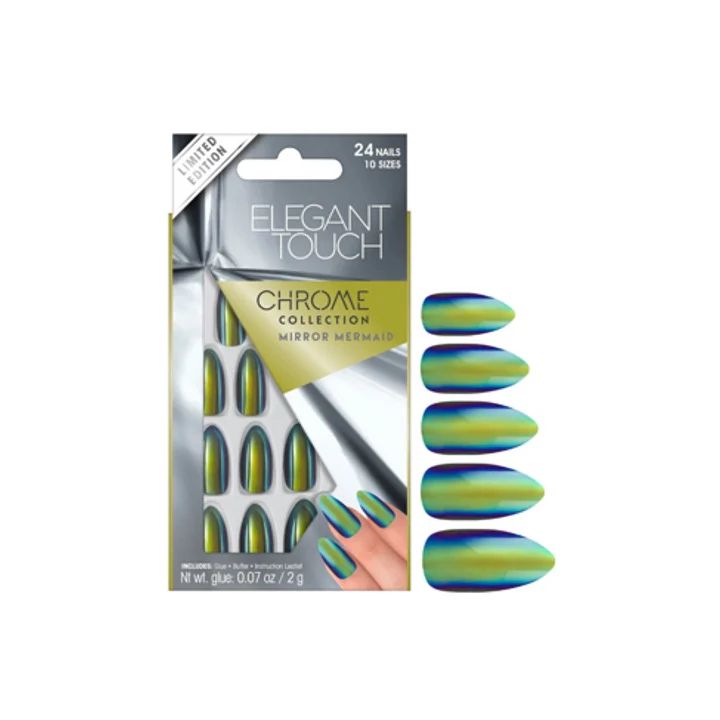 Elegant Touch Chrome Collection Nails Mirror Mermaid – Beauty Outlet