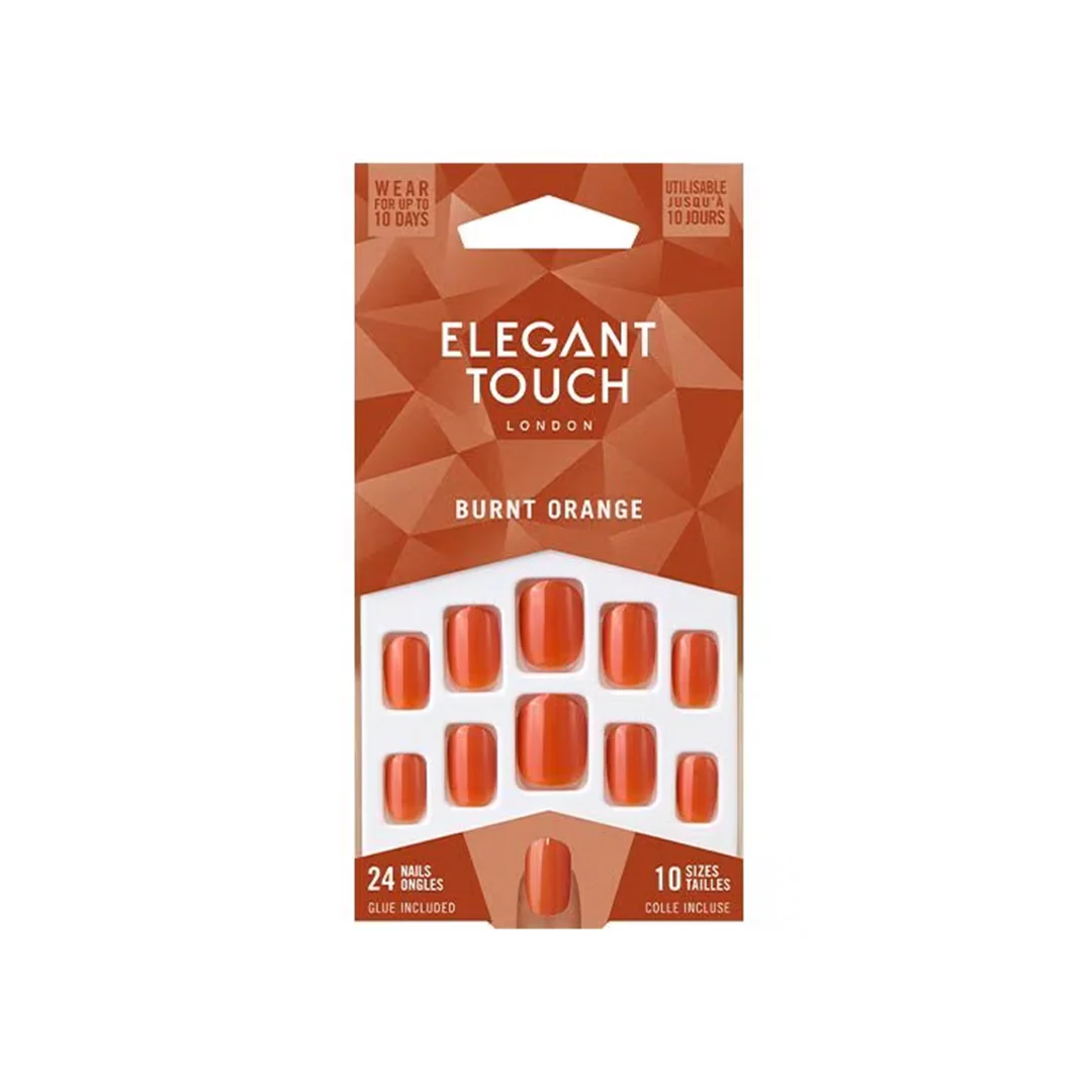 Elegant Touch False Nails Burnt Orange – Beauty Outlet
