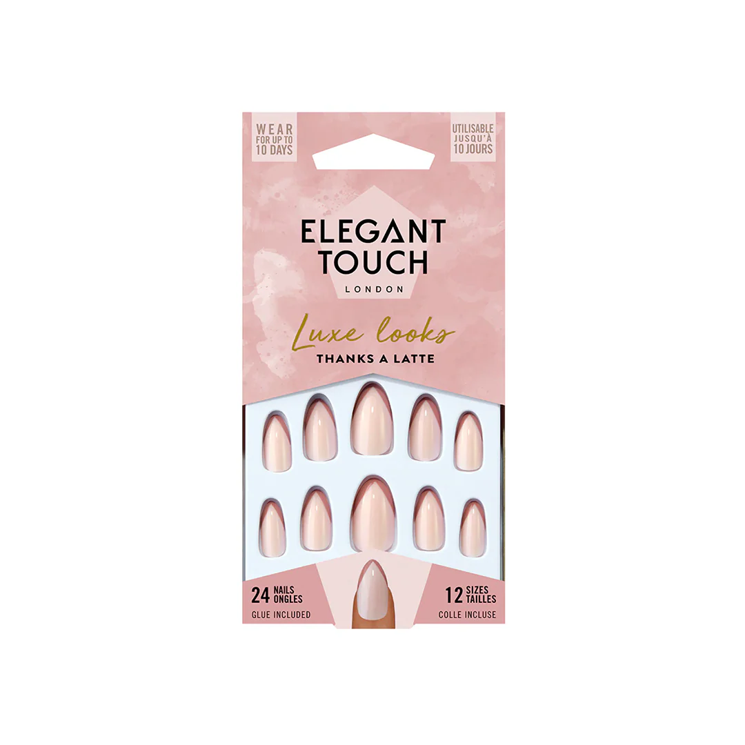 Elegant Touch Luxe Looks False Nails Thanks a Latte – Beauty Outlet