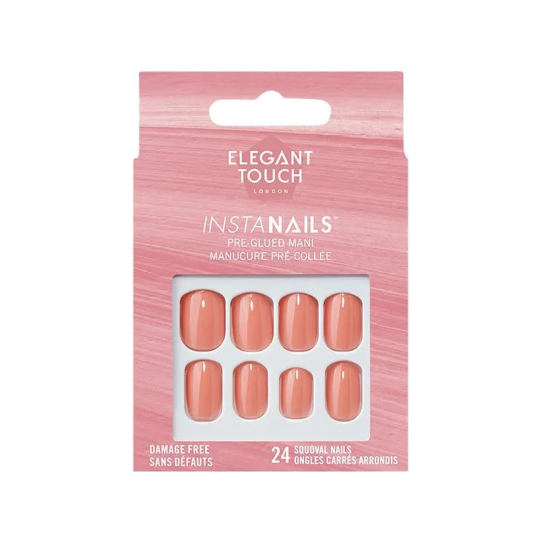 Elegant Touch Pre Glued False Nails Insta Nails Just Peachy – Beauty Outlet