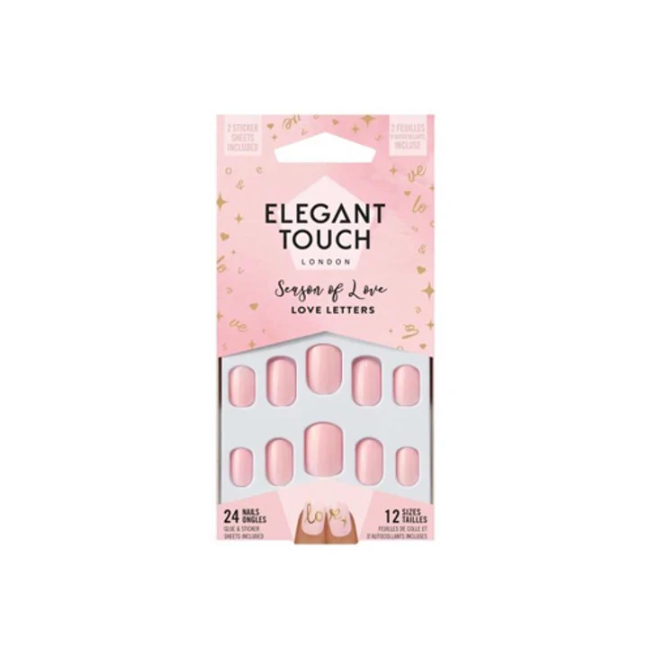 Elegant Touch Season Of Love False Nails Love Letters – Beauty Outlet