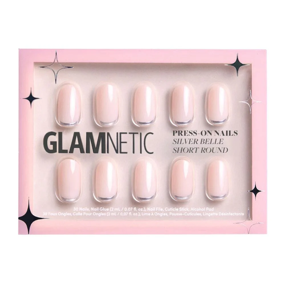 Glamnetic Press-On Nails Silver Belle