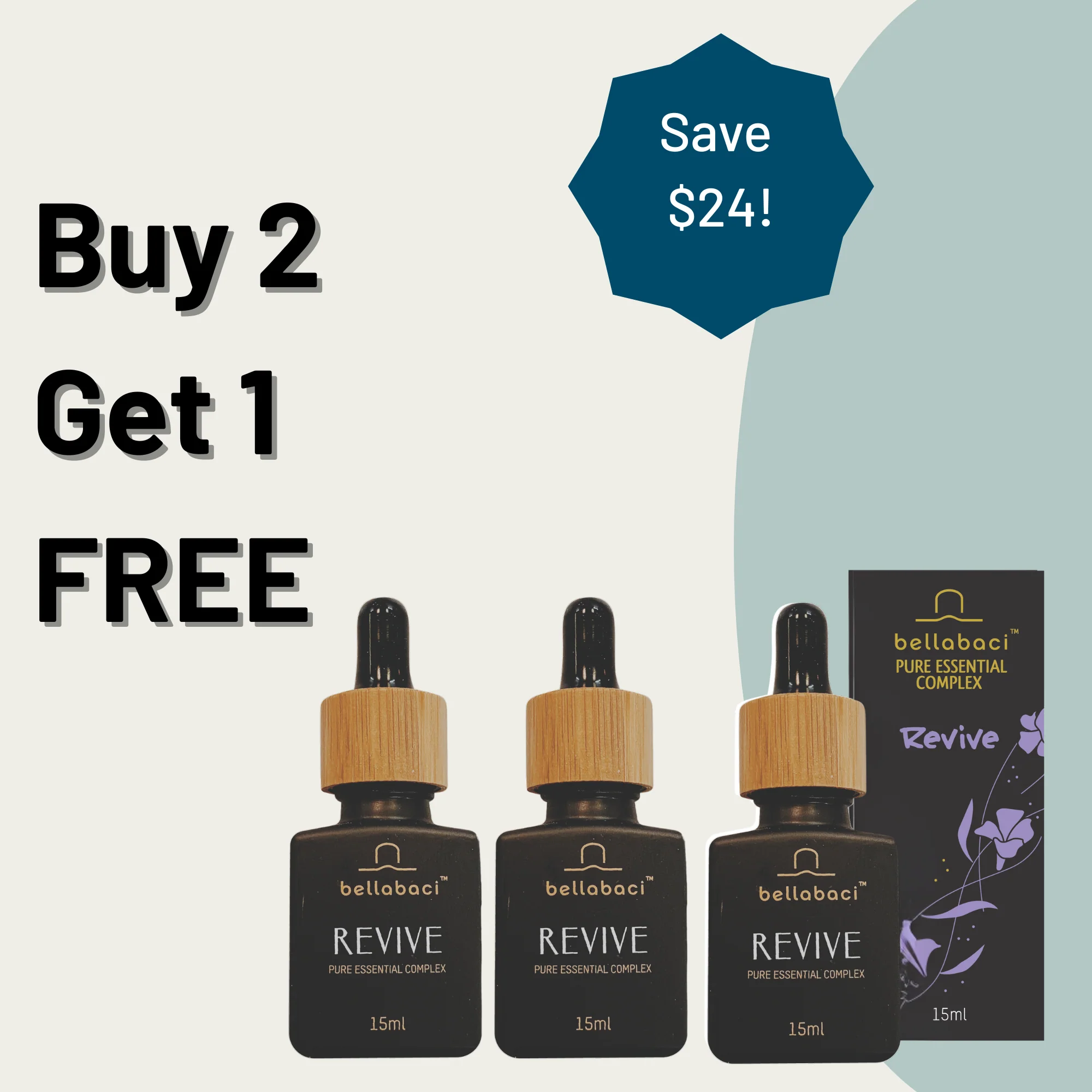 Bellabaci Buy 2 Get 1 FREE, Revive Pure Essential Complex, 15 mL