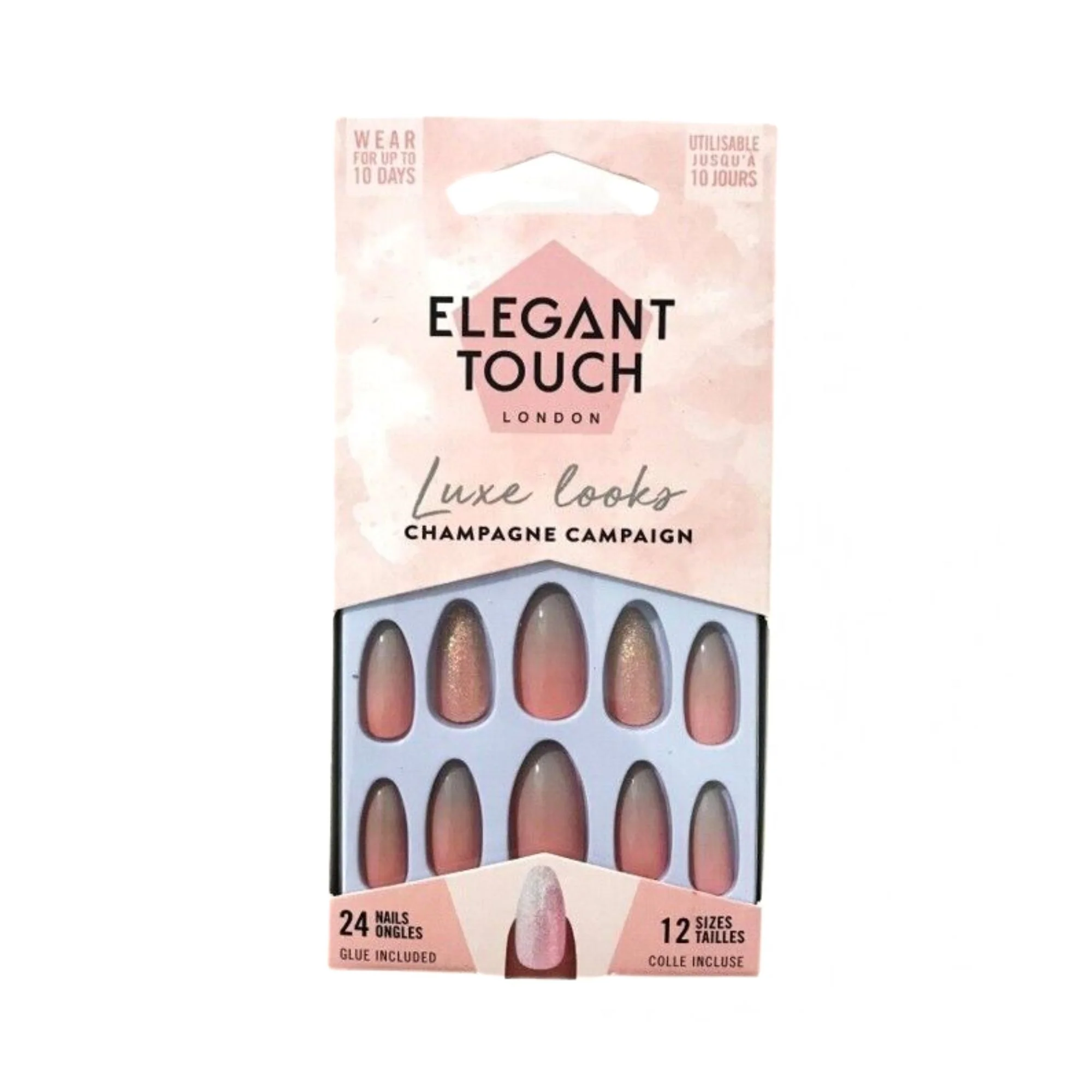 Elegant Touch False Nails Luxe Looks Champagne Campaign – Beauty Outlet